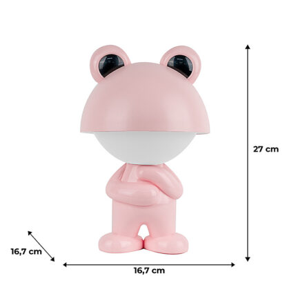 Світильник-нічник LED з акумулятором Dreamy Froggy, рожевий - Зображення 6