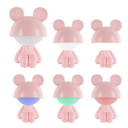 Світильник-нічник LED з акумулятором Cute Mouse, рожевий - Зображення 4