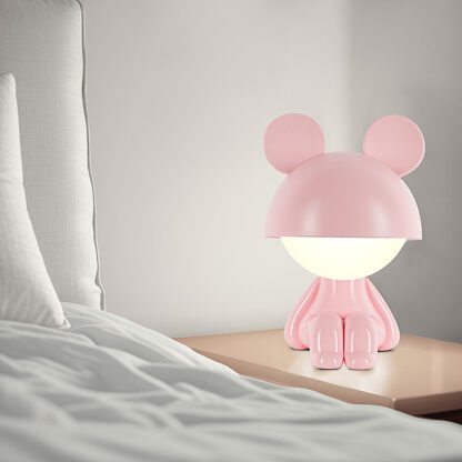 Світильник-нічник LED з акумулятором Cute Mouse, рожевий - Зображення 5
