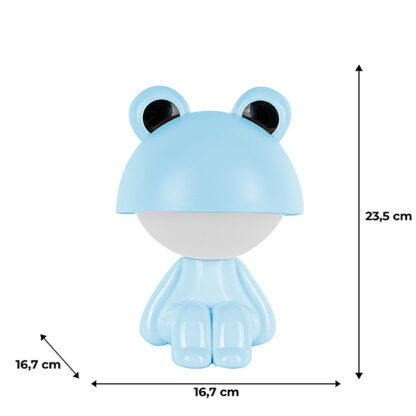 Світильник-нічник LED з акумулят. Cute Froggy, блакитний - Зображення 6