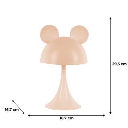 Світильник-нічник LED з акумулятором Simple Mouse,персиковий - Зображення 6