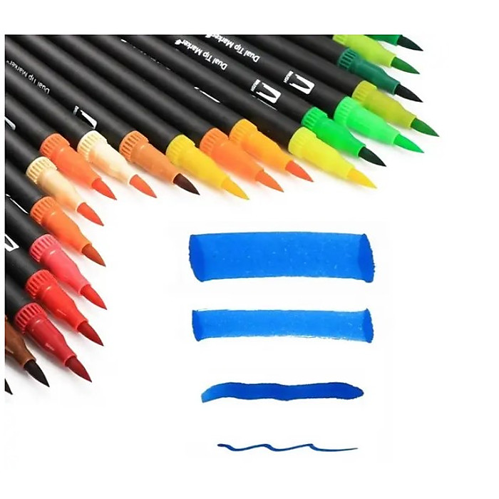 Набір двосторонніх маркерів (пензлик, лайнер), 80 кол - Зображення 7