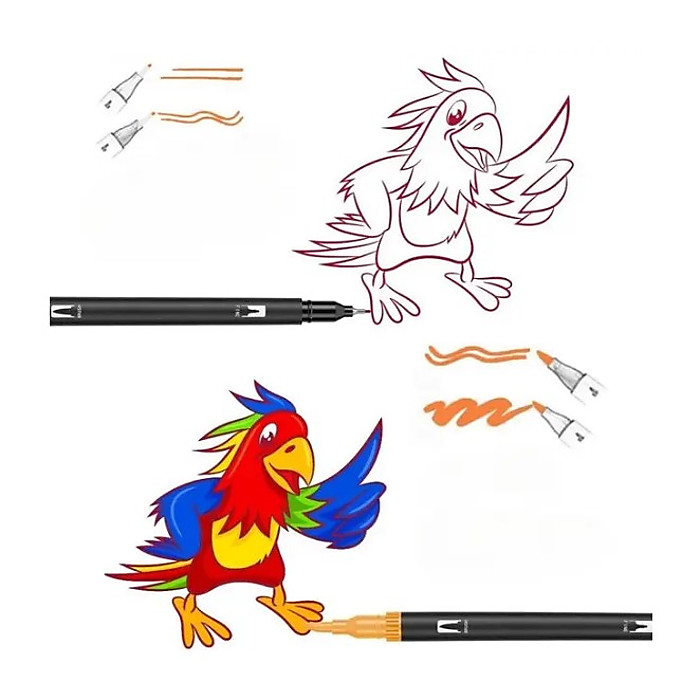 Набір двосторонніх маркерів (пензлик, лайнер), 100 кол - Зображення 6