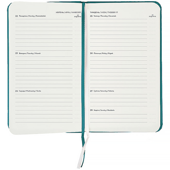 Щотижневик 2026 Pocket Strong, 90*150, лазурний - Зображення 5