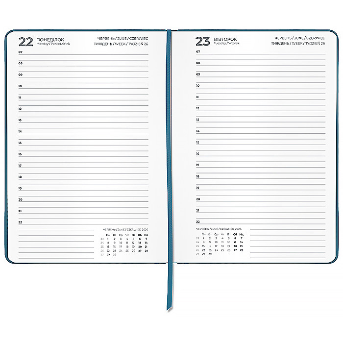 Щоденник 2026 Classic Palermo, 145*210, слп/т синій - Зображення 3