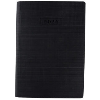 Щоденник датований; STRIPE; чорний; А5; м'яка обкладинка