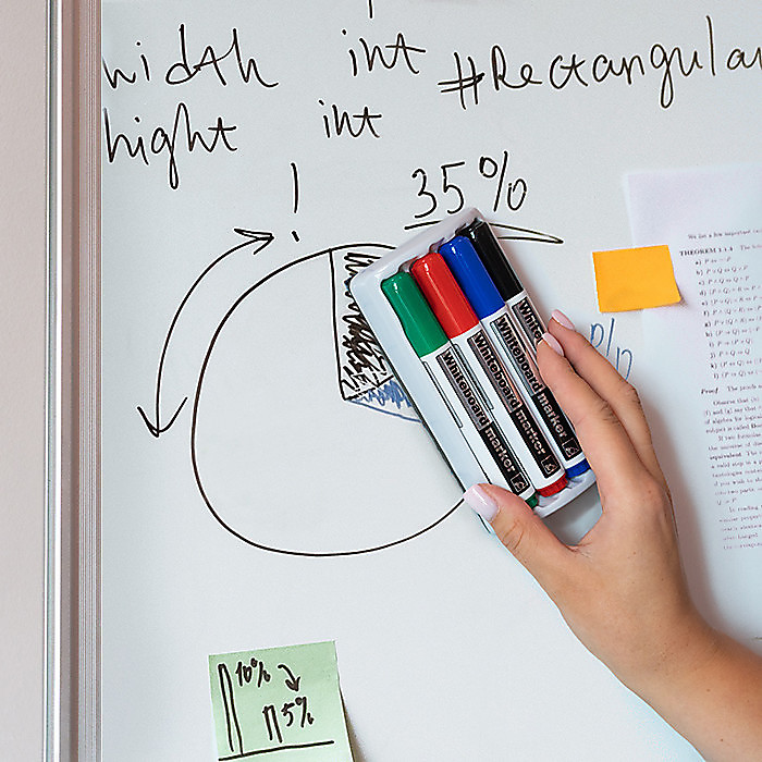 Маркер Whiteboard D2800: 4 маркери та магнітний тримач-губка - Зображення 3