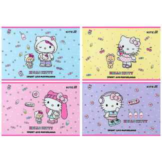 Зошит для малювання, 24 арк., скоба, софт тач + УФ лак, HK-1