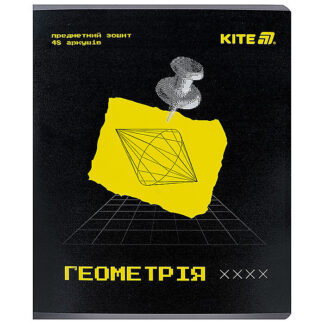 Зошит предметн. 48 арк., кл., гібр лак+УФ, Techno, геометрія