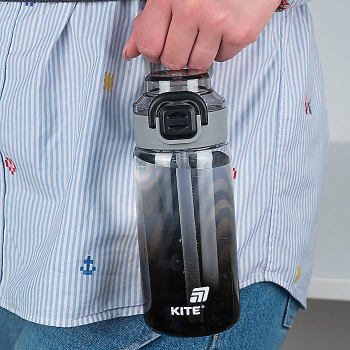 Пляшечка для води, 600 мл, чорна - Зображення 5