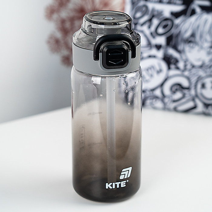 Пляшечка для води, 600 мл, чорна - Зображення 6