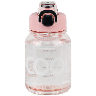 Пляшечка для води, 700 мл, рожево-чорна