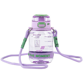 Пляшечка для води, 700 мл, лілово-зелена