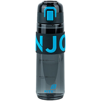 Пляшечка для води, 680 мл, чорно-блакитна