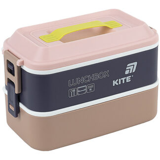 Ланчбокс подвійний з наповненням 2000 мл, бежевий
