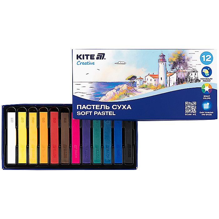 Пастель суха, 12 кольорів Creative - Зображення 2