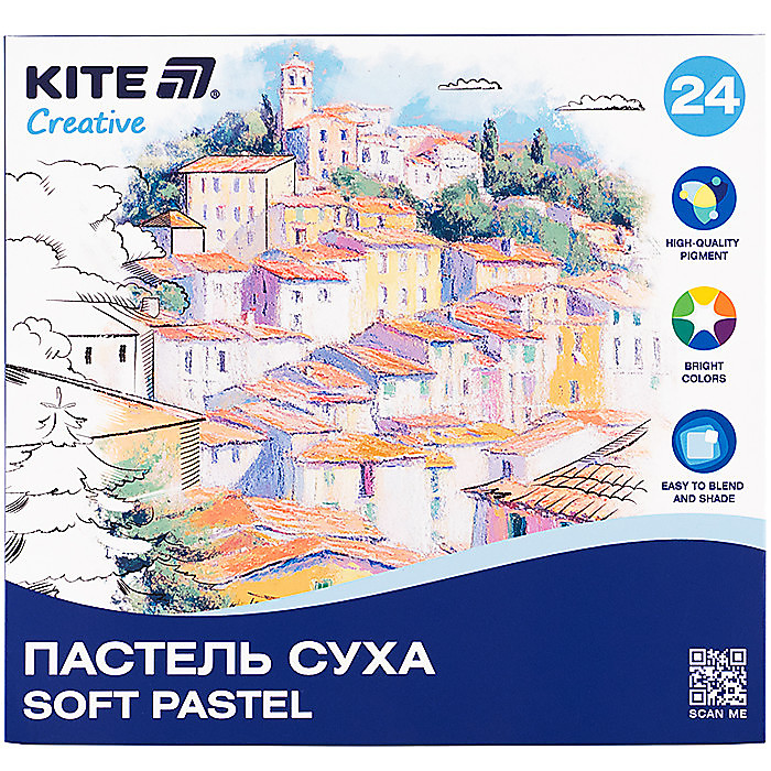 Пастель суха, 24 кольори Creative