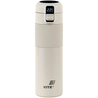 Термос з термодатчиком 450 мл, бежевий