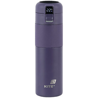 Термос з термодатчиком 450 мл, фіолетовий