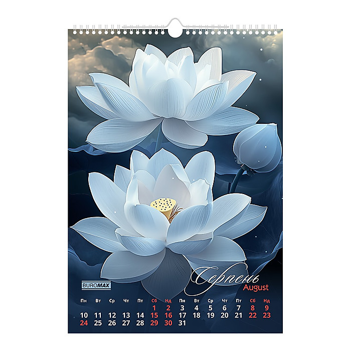 Календар настінний 2026 р., А3, 1 пружина, Flowers - Зображення 9