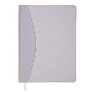 Щоденник датов. 2026 AURORA, A5, бузковий, штуч.шкіра/поролон