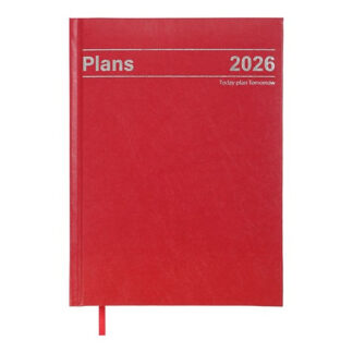 Щоденник датов. 2026 STYLE, A5, червоний, бумвініл/поролон
