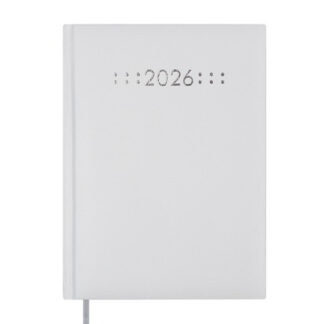Щоденник датов. 2026 CLASSIC, A5, білий, бумвініл/поролон