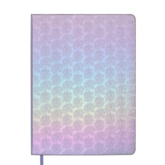 Щоденник датов. 2026 BLOOM, A5, срібний, штуч.шкіра