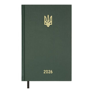 Щоденник датов. 2026 AIRY, A5, зелений, бумвініл
