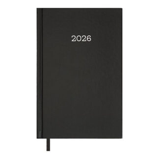 Щоденник датов. 2026 SIMPLE, A5,чорний , бумвініл