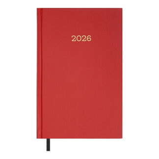 Щоденник датов. 2026 SIMPLE, A5,червоний , бумвініл