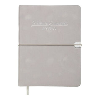 Щоденник датов. 2026 VELOUR, A5, світло-сірий, штуч.шкіра