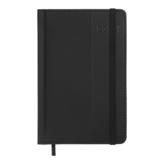 Щоденник датов. 2026 BARONE, A6, чорний, штучна шкіра/поролон