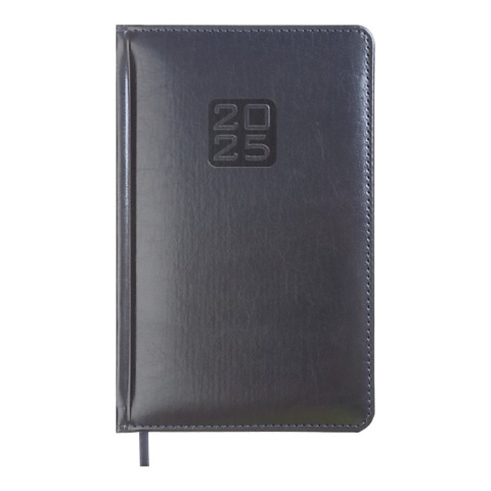 Щотижневик датов. 2026 BRAVO, A5, синій, штуч. шкіра/поролон