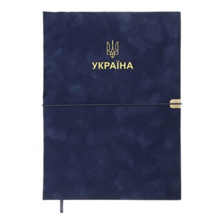 Щоденник датов. 2026 PATRIOT VELOUR, A4, синій, штучна шкіра