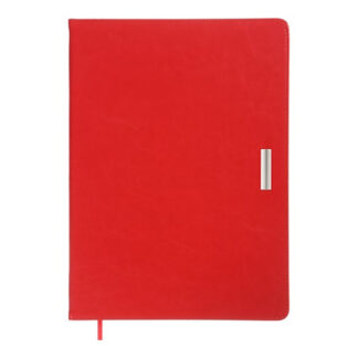 Щотижневик датов. 2026 SALERNO, A4, червоний, штуч. шкіра