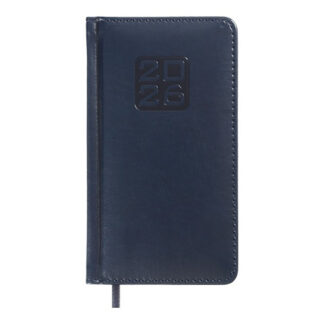 Щотижневик датов. 2026 кишеньк. BRAVO, 85*153, синій, штуч. шкіра/поролон