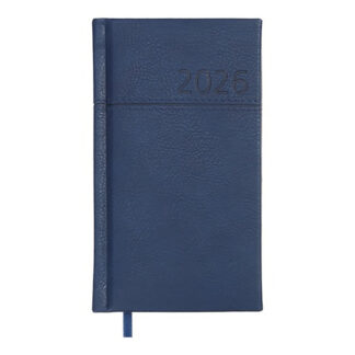 Щотижневик  датов. 2026 кишеньк. ORION, 85*153, синій, штуч. шкіра/поролон