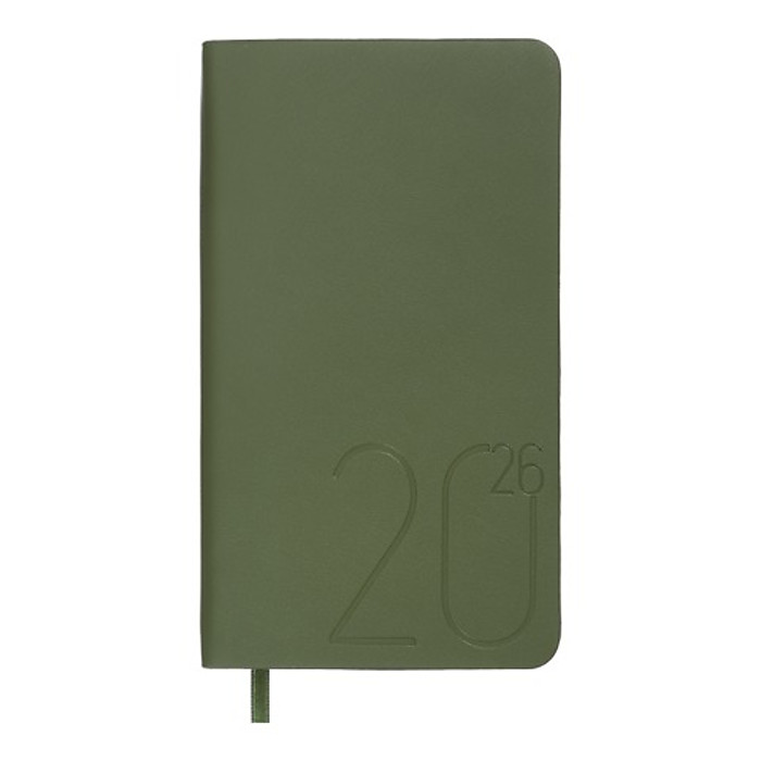 Щотижневик датов. 2026 кишеньк. MORANDI STYLE , 85*153, зелений, штуч. шкіра