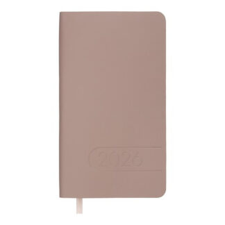 Щотижневик датов. 2026 кишеньк. LIGHT MORANDI, 85*153, какао, штуч. шкіра