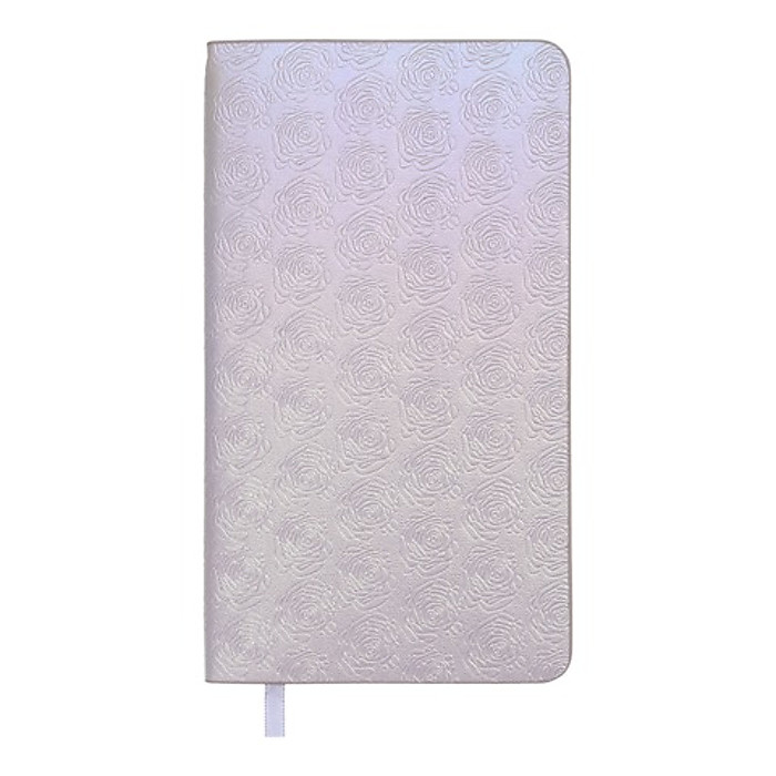 Щотижневик датов. 2026 кишеньк. BLOOM , 85*153, срібний, штуч. шкіра