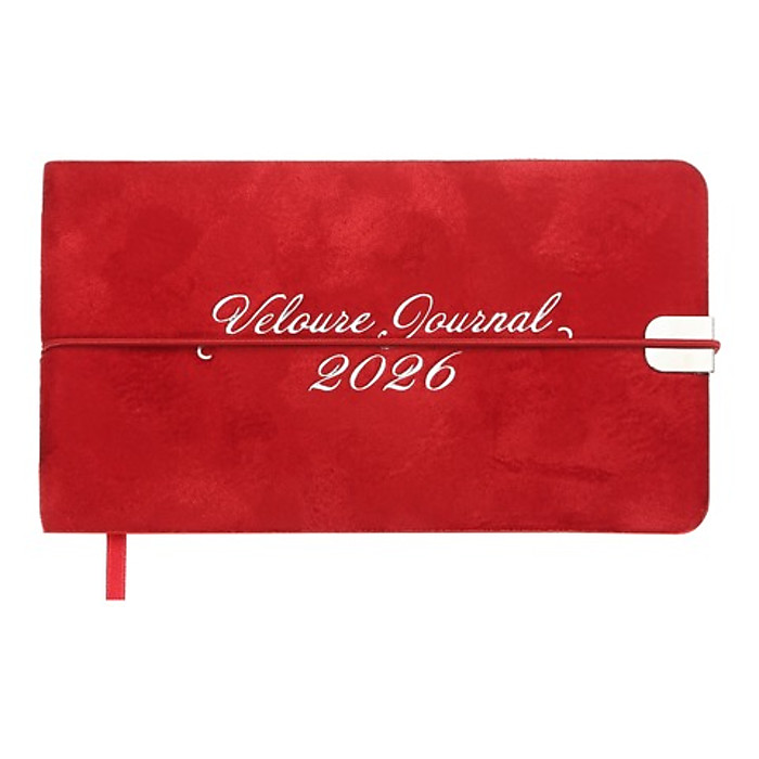Щотижневик датов. 2026 кишеньк. VELOUR, 153*87, червоний, штуч. шкіра