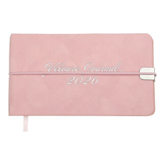 Щотижневик датов. 2026 кишеньк. VELOUR, 153*87, рожевий, штуч. шкіра