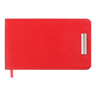 Щотижневик датов. 2026 кишеньк. SALERNO, 153*87, червоний, штуч. шкіра