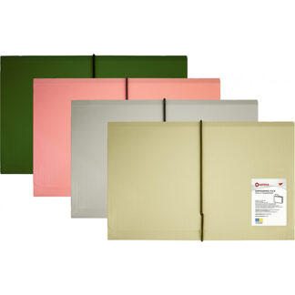 Папка з розширенням, А5, OPTIMA, 600 мкм, фактура "СМУГА", асорті