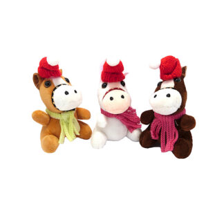 Іграшка м'яка "Конячка різдвяна" 12см