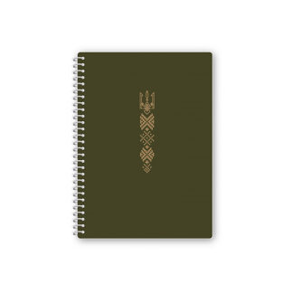 Блокнот "UA", А5, пластикова обкл., спіраль, 60 арк., клітинка