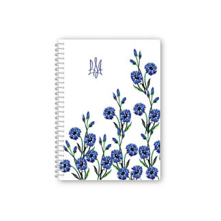 Блокнот "UA", А5, пластикова обкл., спіраль, 60 арк., клітинка