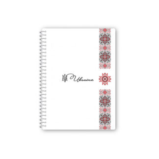 Блокнот "UA", А5, пластикова обкл., спіраль, 60 арк., клітинка