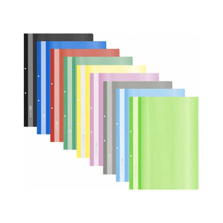 Папка-швидкозшивач А4 Economix Light з перфорацією, 140/100, асорті